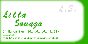 lilla sovago business card